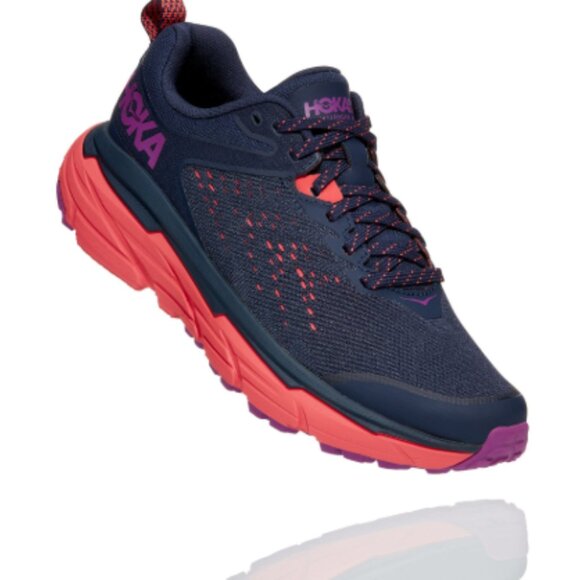 Hoka One One Navy Pink ATR6 Athletic Running Shoes Trail Comfort 8 Women's Wide - Picture 1 of 5